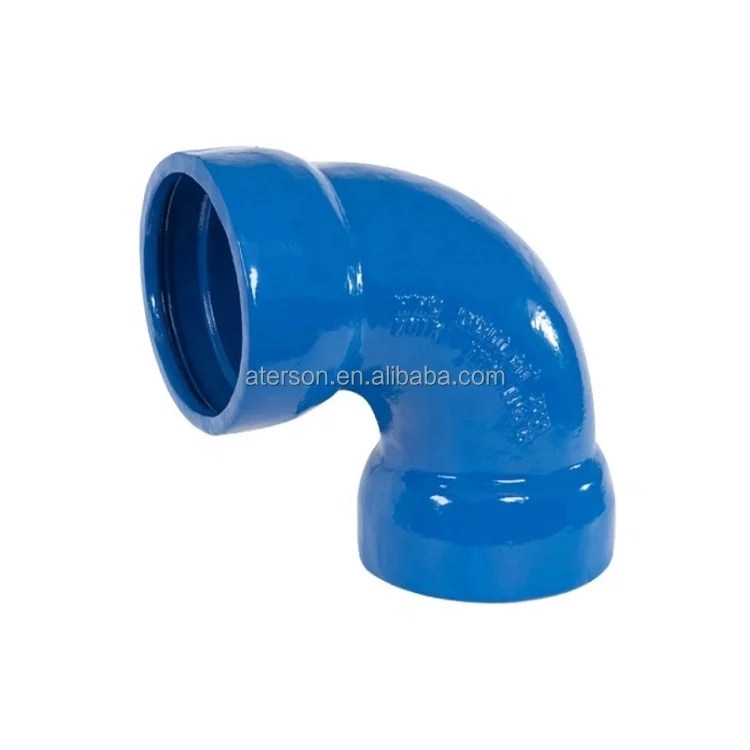 Black Epoxy Coating ISO2531 Ductile Iron Pipe Fitting Double Socket 90 Degree Tyton Bend