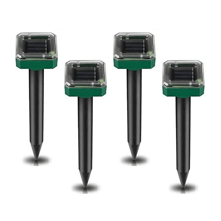 Ультразвуковое водонепроницаемое устройство для животных, 4 шт./компл., змея, мышь, отпугиватель Кротов на солнечных батареях, для борьбы с вредителями, для улицы