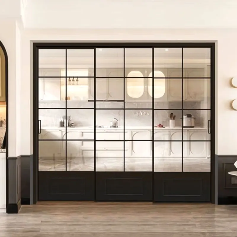 Modern Aluminum Alloy Gedeli Thickened Pearl Cotton/Wooden Frame/Wooden Case Swing Door Interior