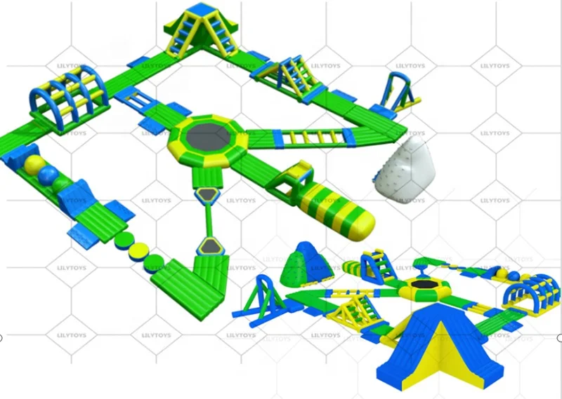 Lilytoys Commercial Use Sea Floating Obstacle Course Inflatable Aqua Park Floating Water Park for Sale