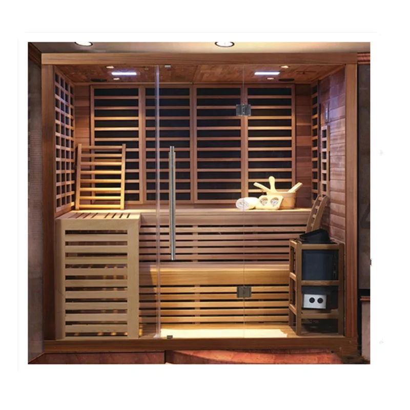 Finland traditional home dry indoor sauna rooms with stove and stone home steam sauna room personal steam shower sauna combo