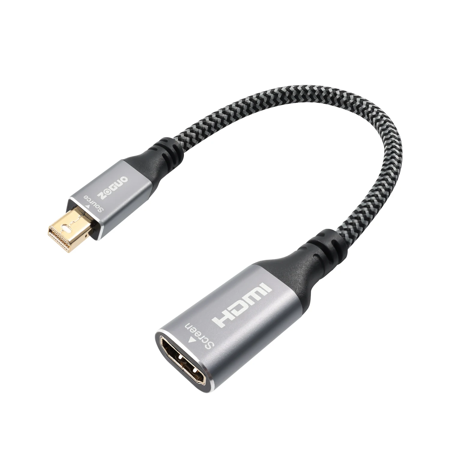 Mini DisplayPort 1.2 to HDMI female adapter, 4K@30Hz,  High Speed  Mini DP to HDMI for MacBook Air/Pro, Monitor, Projector