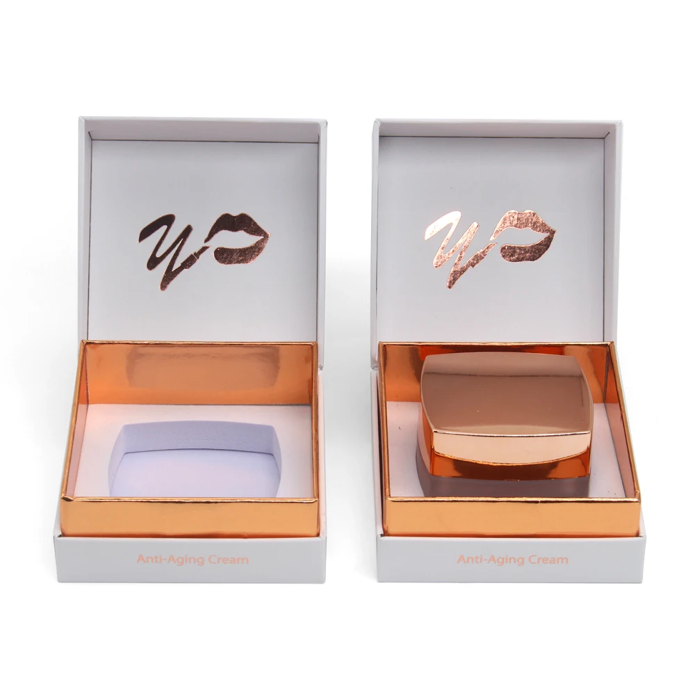 Modern novel design custom skin care jar packaging paper anti-aging cream box