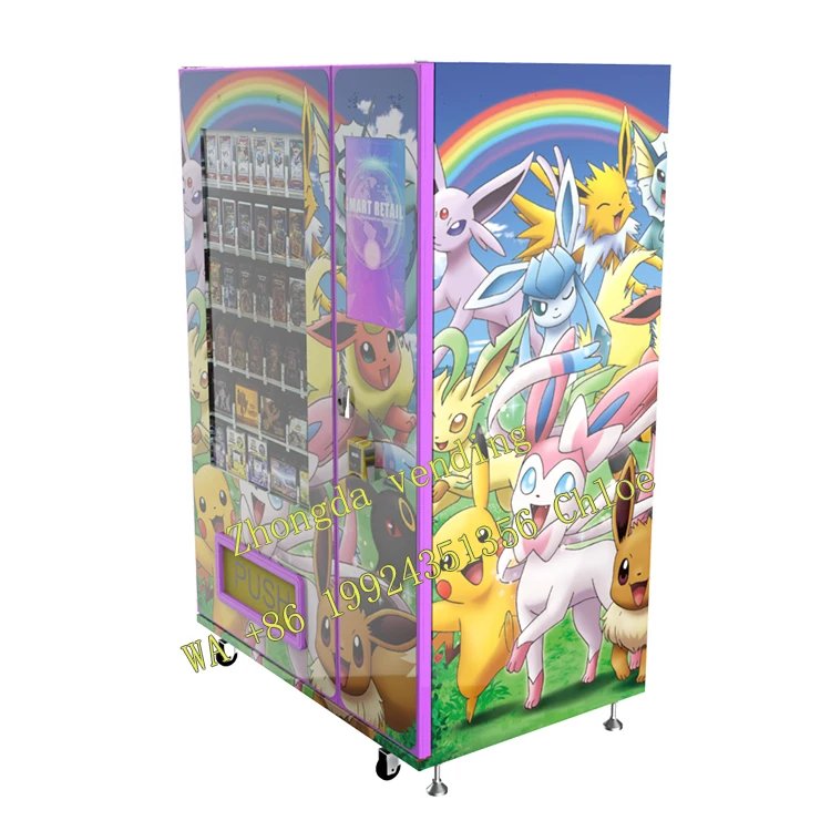 ZhongDa Popular Sale Japanese Card Dispenser Machine Trading Card Vending Machine with Card Reader