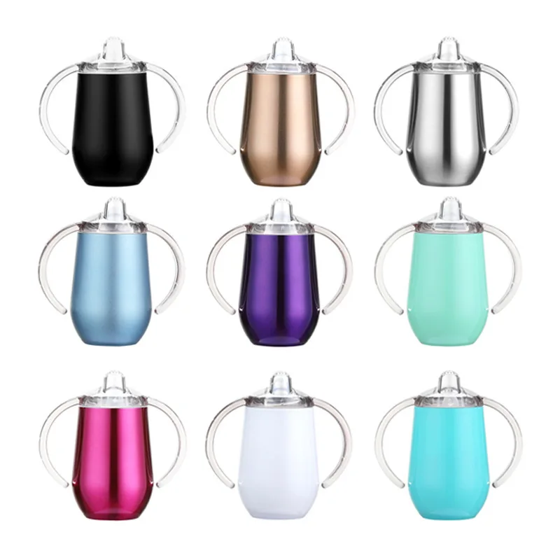 High Quality 10oz BPA Free 18/8 Double-layer vacuum insulation Stainless Steel Baby Sippy Cup