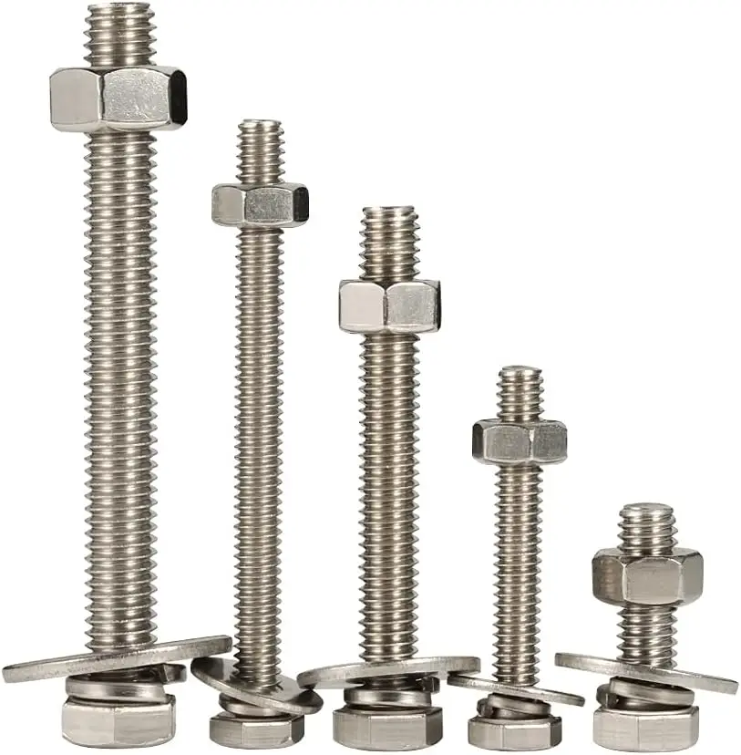 M10 x 60mm OEM Stainless Steel Fasteners Stainless Steel Nut And Screw Stainless Steel Bolts Hex Head T Square Stud Bolts
