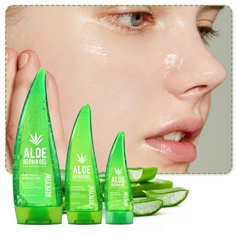 Aloe Vera Gel W/ Aloe Leaf Water For Face & Body Scalp Hair After Sun Relief Skin Care