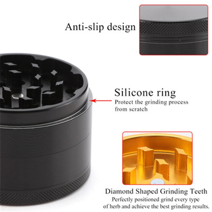 55mm Grinder Zinc Alloy Metal Herbal Magnetic Smoke Grinders