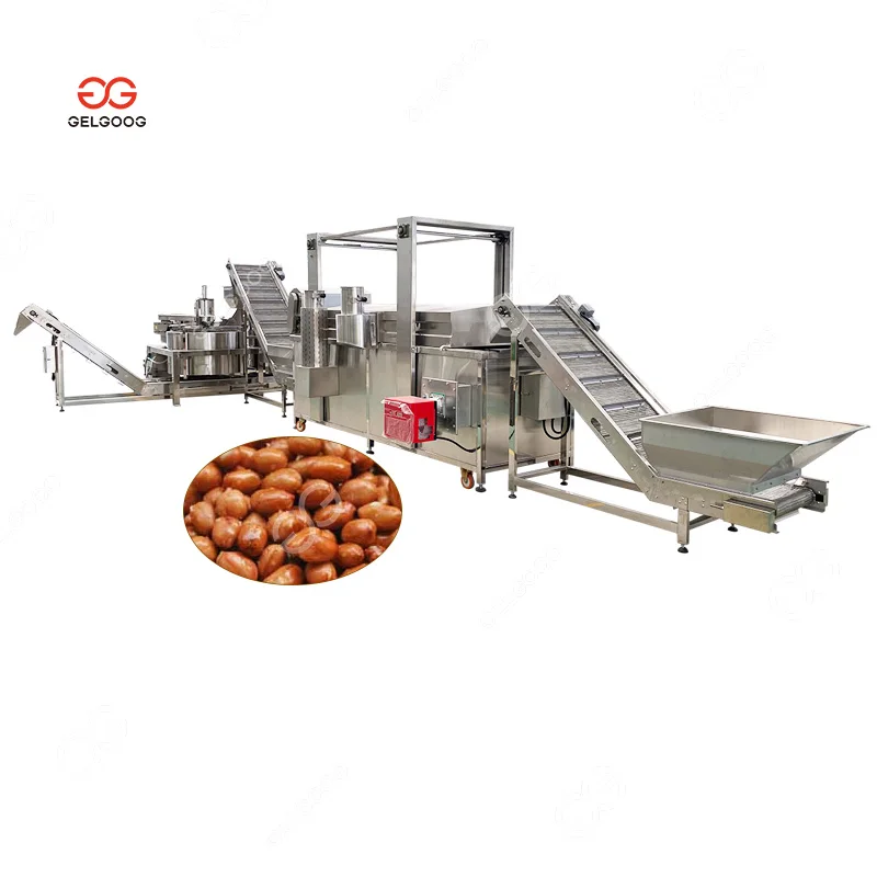 GELGOOG Factory Price Automatic Electric Groundnut Deep Frying Equipment Peanut Fryer Machine