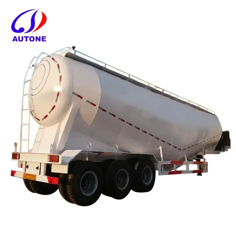 3 Axle 30ton 40ton 50ton Silo Lime Powder Tanker 45 M3 Dry Bulk Tanker Trailer 50m3 Bulk Cement Trailers