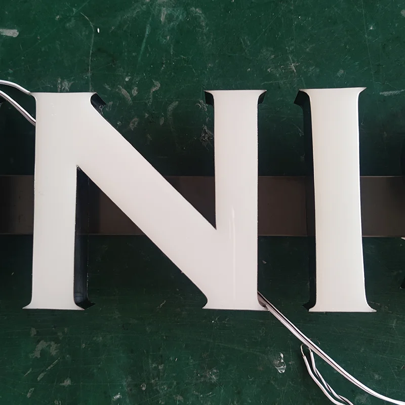 Outdoor Sign Wall Letters Backlit Logo Led Frontlit 3D Led Sign Channel Letter Fruit Shop Epoxy Resin Arabic Letters Sign