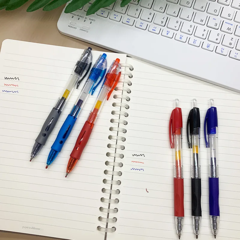 Hot Style Plastic Bright Color Fashion Large-capacity Click Gel Ink Pen For Kids