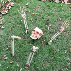 Wholesales Realistic Skeleton Stakes Halloween 2022 Decorations for Lawn Stakes Garden halloween plastic skull decorations
