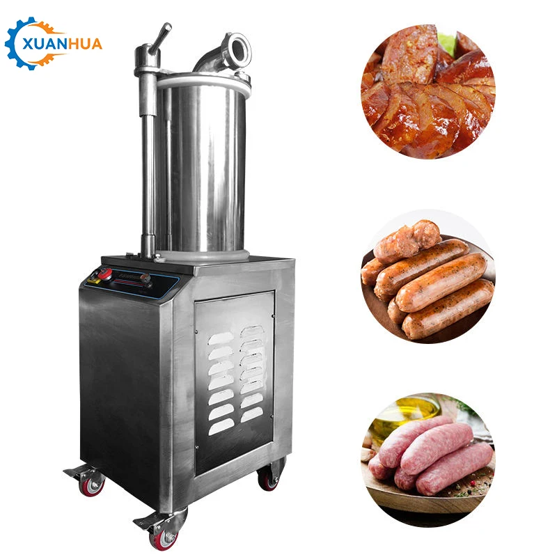 industrial sausage making equipment automatic vacuum hydraulic sausage stuffer filler machine