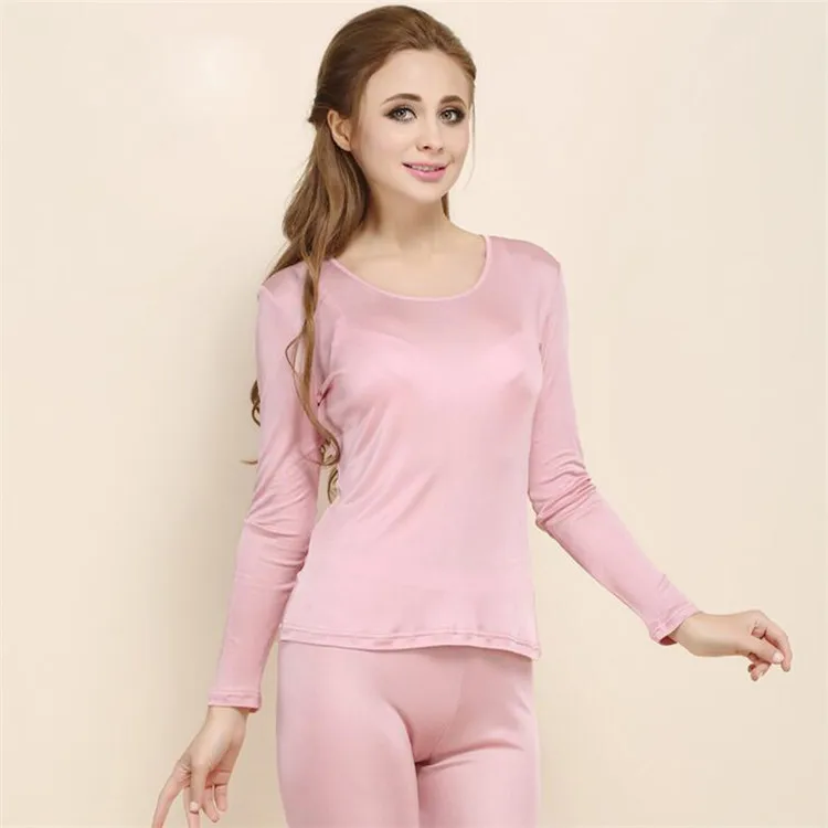 Zipeiwin high quality round neck 100% silk pajamas wholesale custom 100% silk pajamas for women