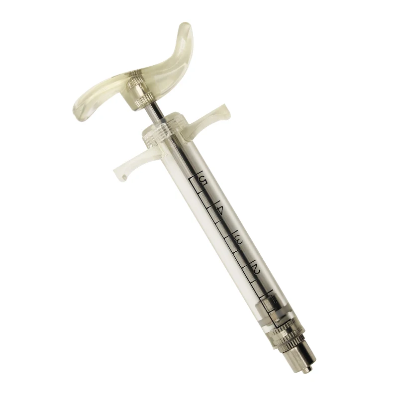 5 ml TPX plastic adjustable veterinary syringe farming equipment Vaccine injector for pig sheep cow