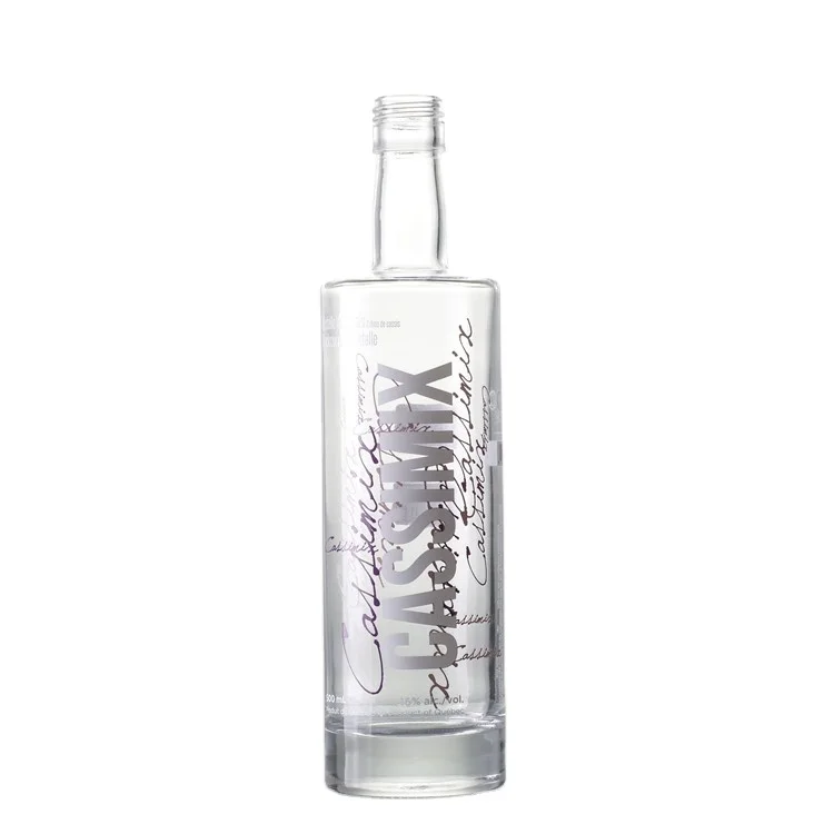 Wholesale 750ml flint glass jersey rectangle vodka bottle