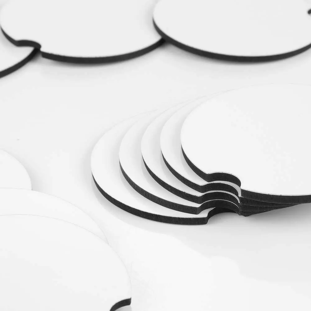 Sublimation Blanks DIY Customized MDF Hardboard  Round Coaster  Car Coasters With Cork Back