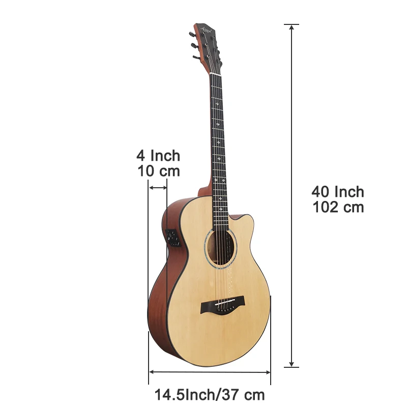 Aiersi factory handmade custom acoustic electric guitar