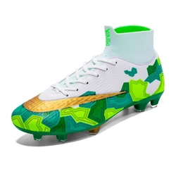 Hot Sale High Ankle Professional Training Outdoor Boy Spike Soccer Shoes FG CR7 Superfly Football Shoes