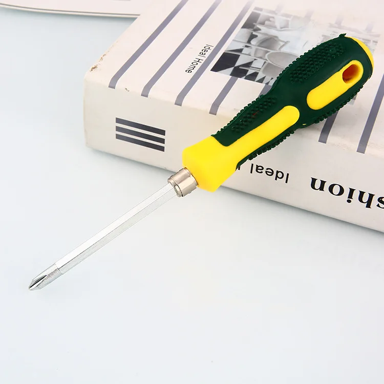 China Factory Black-yellow Handle Phillips And Slotted Two Way Head Torx Screwdriver