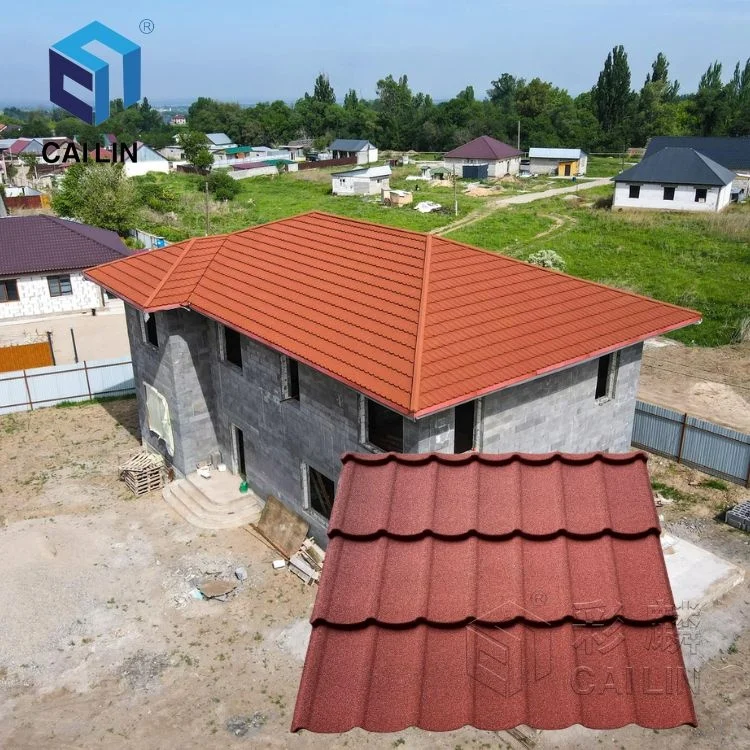 Cailin Roofing Materials Galvalume Precio Stone Granules Coated Aluminum Roof Tile