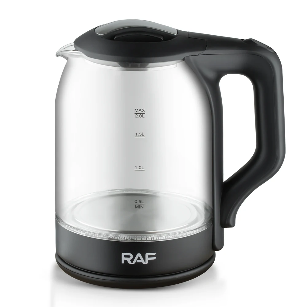RAF Transparent Water Boiler Electric Kettle Automatic Tea Pot Glass  Water Boiler Glass Electric Kettle with Led Light