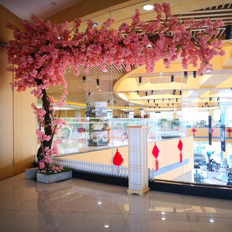 Pink Artificial Indoor Cherry Blossom Tree Arches for Wedding