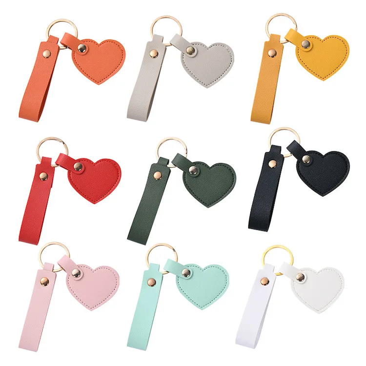In Bulk Laser Engraving Luxury Keychains Blank Sublimation Keychain Accessories Leather Custom Keychain Manufacturer
