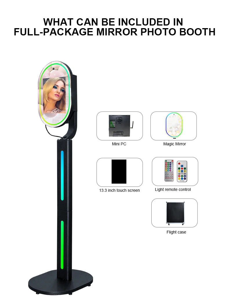 13.3Inch Magic Mirror Photo Booth Touch Screen Selfie Portable Photo Booth