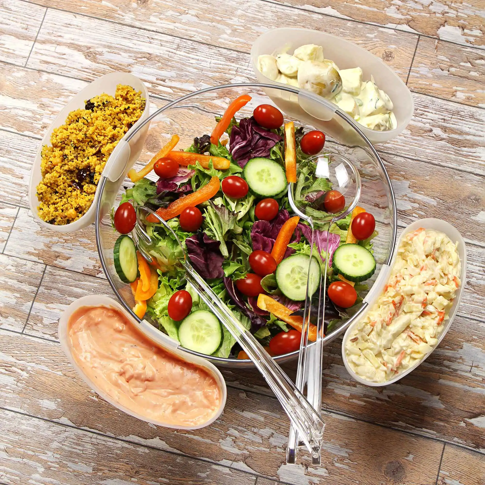 New Style Serving Cold Salad Bowl Clear Salad Bowl On Ice