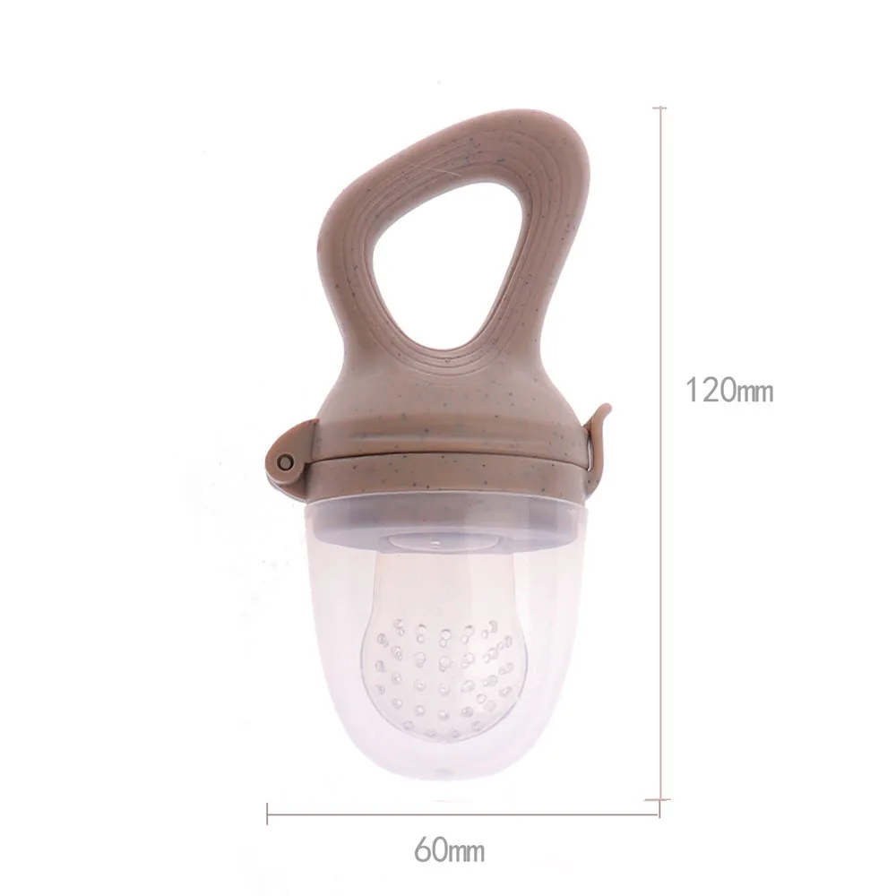 Customized Baby Products Silicone Teething Nipple Infant Fresh Vegetable Fruit Food Feeder Pacifier Baby Puree Feeder