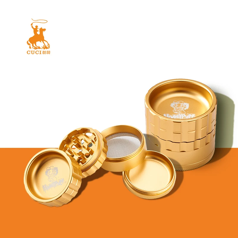 Aluminium grinder metal ashtray 2 in1 herb tobacco accessories smoking tools storage