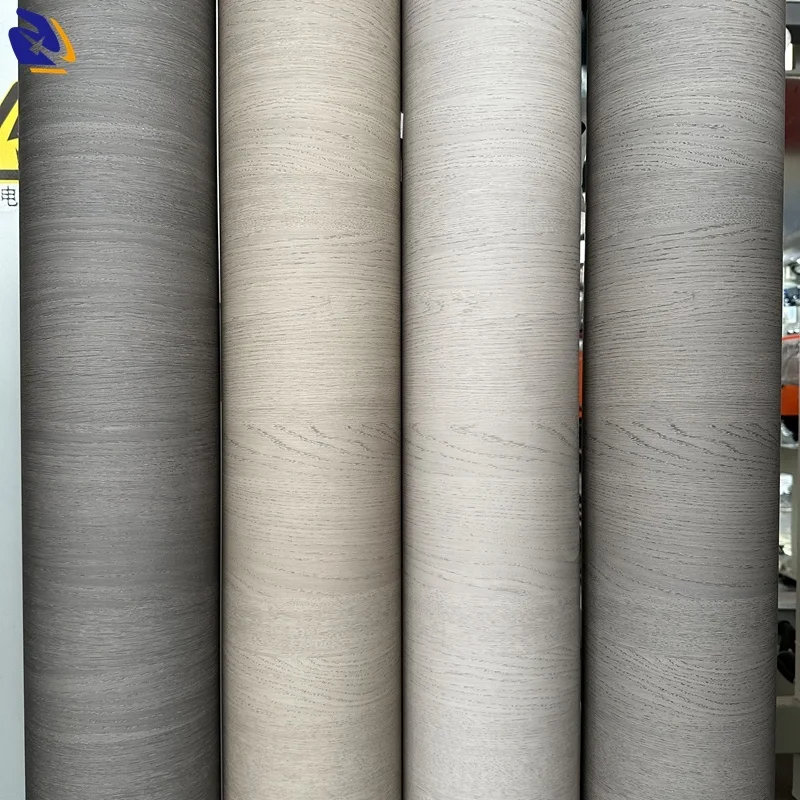 Classical 3D Deep Embossed Wood Grain PVC Decorative Film Roll PVC Film Manufacturer Printed PVC Decorative Film