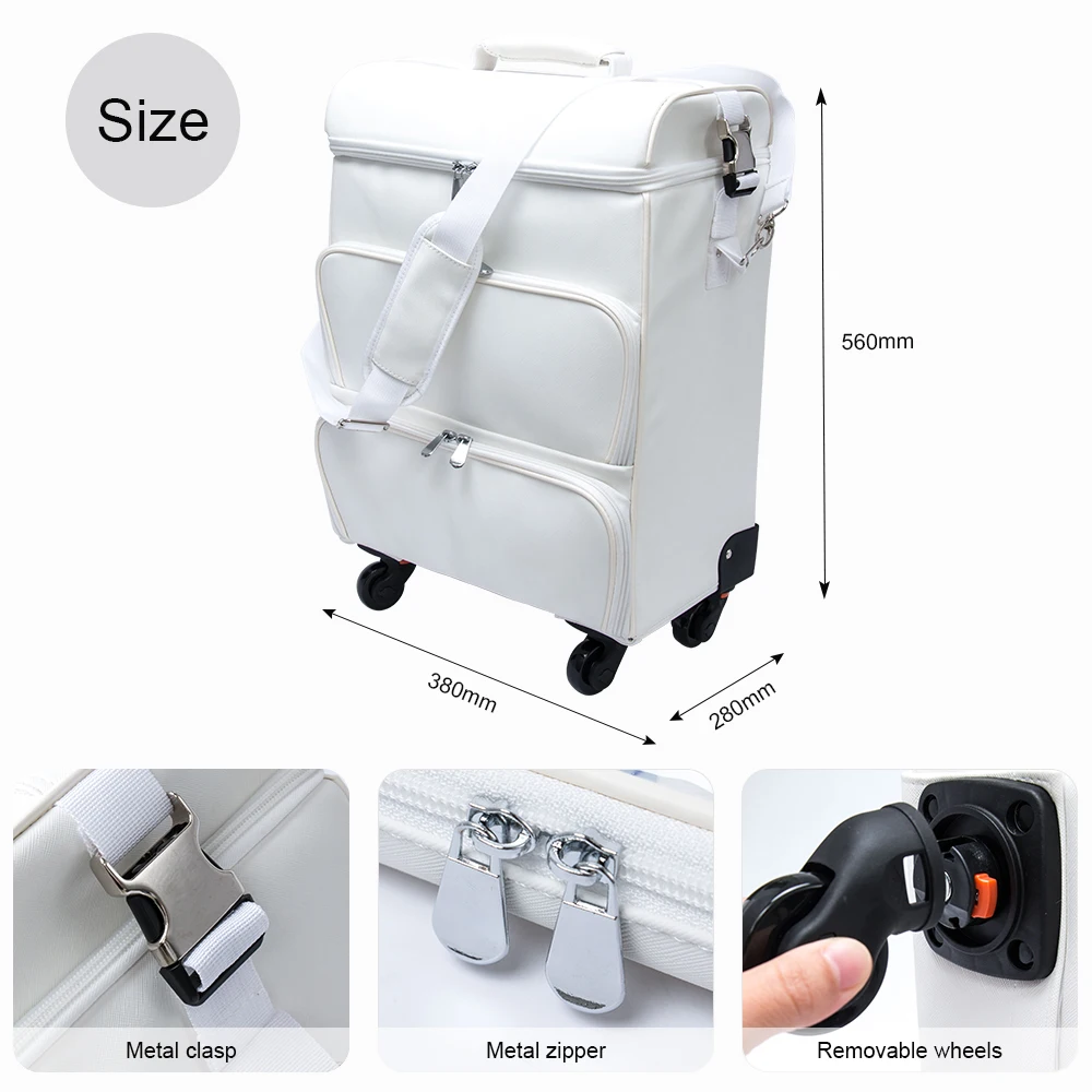 Koncai New Developed Soft Rolling Nail Beauty Bag Manicurist Travel Luggage Case Large Capacity Nail Polish Bag