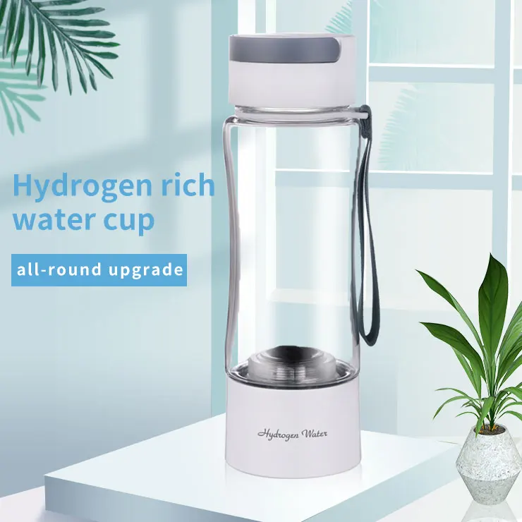 New Design Factory Portable Straw Type Hydrogen Water Bottle 450ml Multifunctional Hydrogen Water Bottle
