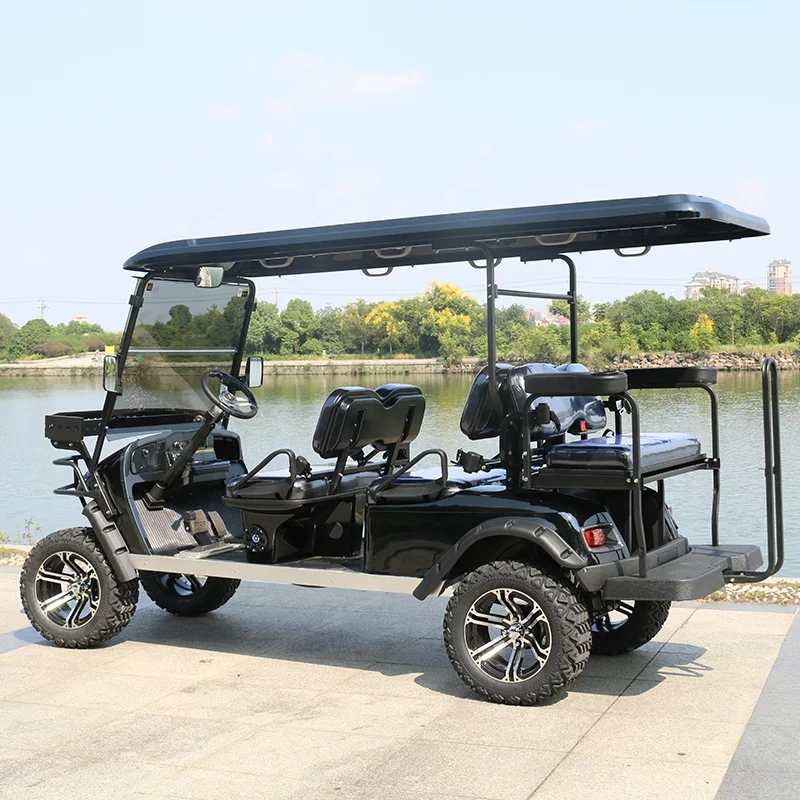 Electric 6 Passenger Hunting Golf Cart with Rain Cover