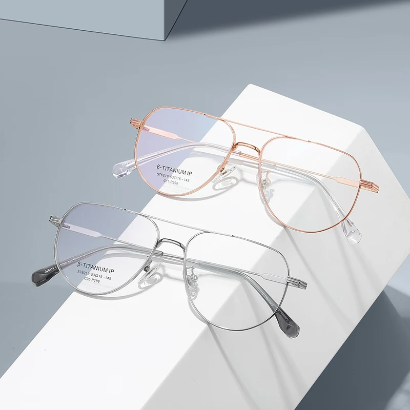 Buy retro glasses ultra-light design latest optical glasses frames pure titanium high quality blue light blocking glasses