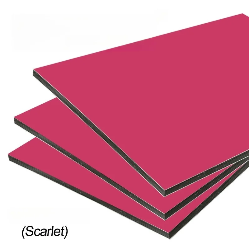2mm to 6mm thickness 4*8ft size Aluminum composite panel/ACP/ ACM