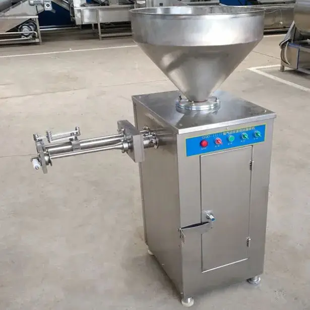 Automatic Pneumatic Sausage Stuffer Filler Sausage Tying Machine Meat Quantitative Filling Machine With Knotting Function
