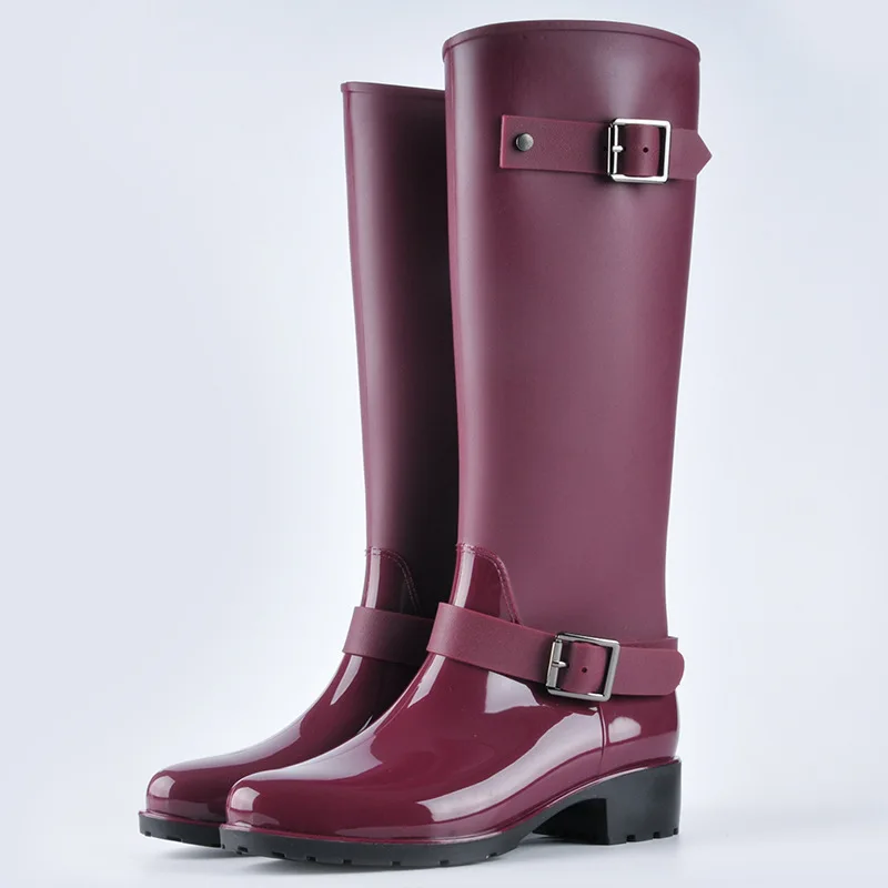 
New fashion rain boots women waterproof rain boots non-slip long tube water shoes high tube adult water boots women 