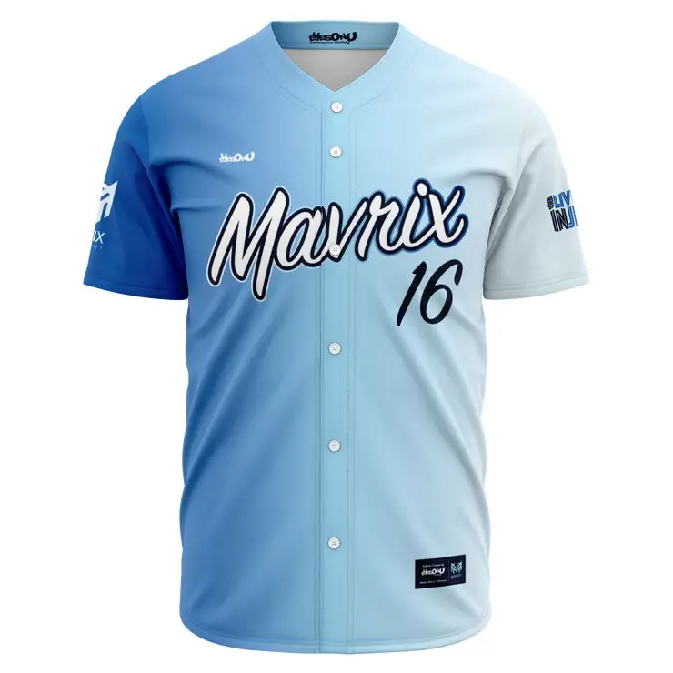 Sublimation  Baseball Jersey Dropshipping Custom Logo Cheap Polyester V Neck Majestic Blank Baseball Jersey
