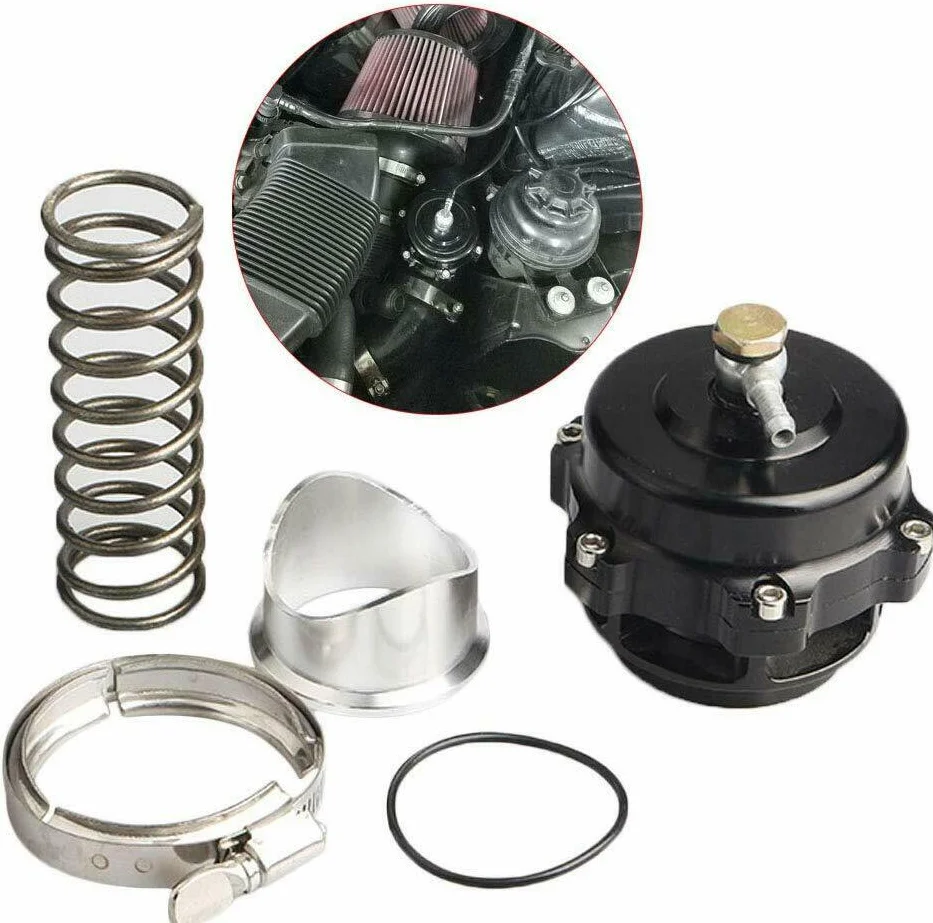 Black Universal 50mm T urbo V-Band Blow Off Valve Relief Dump Valve BOV