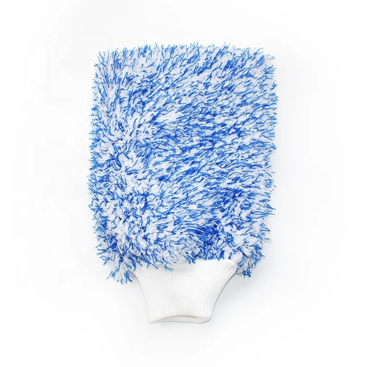 Wholesale Machine Washable Microfiber Plush cleaning Premium Scratch-Free Car Wash Mitt car wash gloves