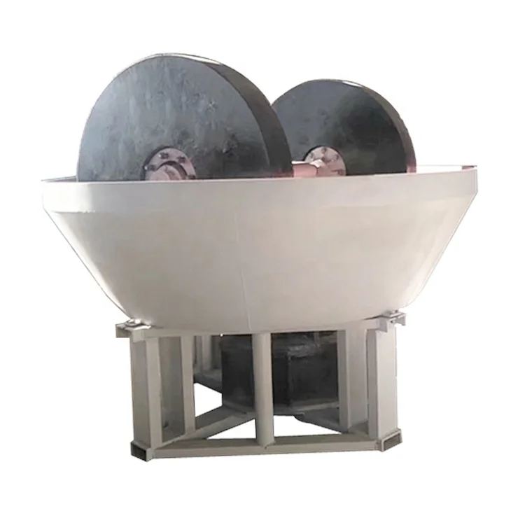 Small Gold Processing Gold Stamp Mill Gold Panning Equipment Wet Pan Mill Machine