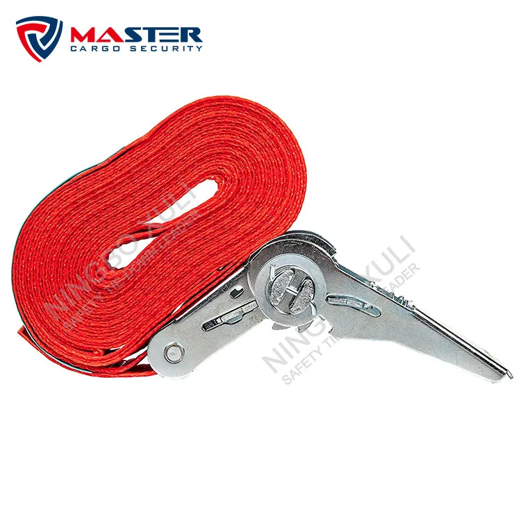 Xuli 25mm 700kg Fastening Strap One-Piece Lashing Strap with Ratchet tensioner tie down cargo lashing