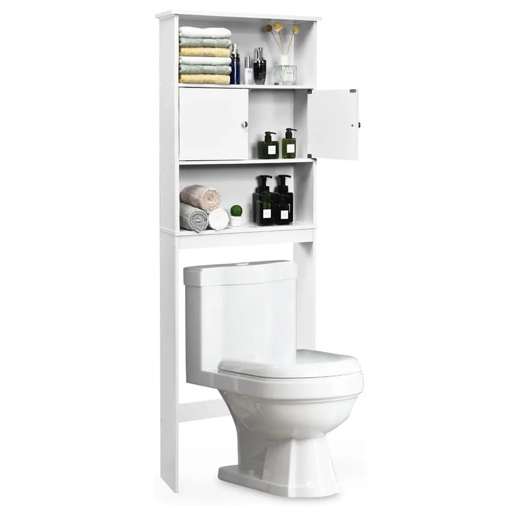 Домашний шкаф Cao Xian Hi для экономии пространства в туалете с тремя слоями и двумя дверцами полка ванной