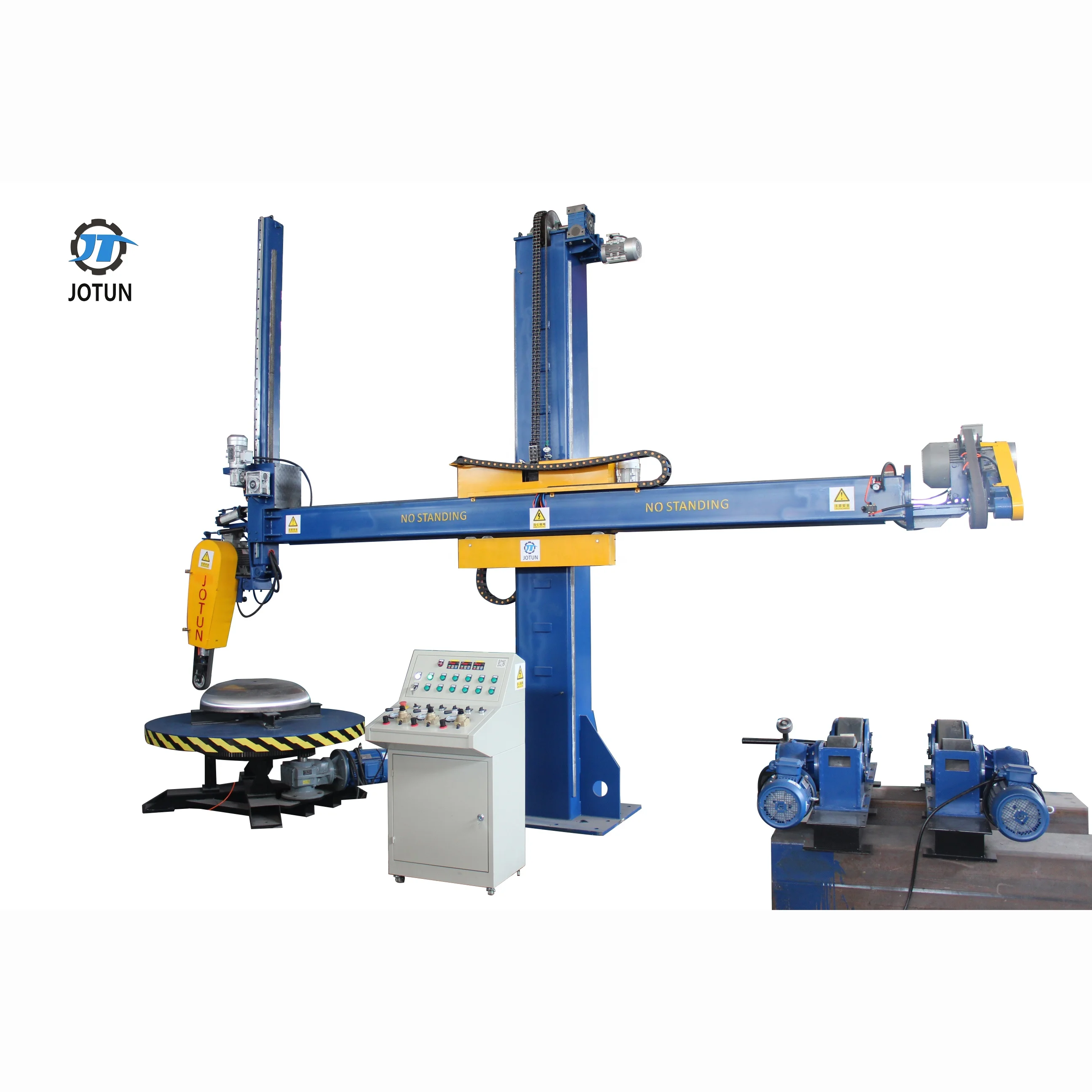 cylinder vessel surface grinding machine for stainless steel tanks and tank heads surface