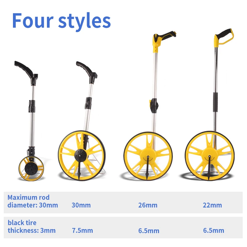 Hand-push Digital Display Distance Wheel High Precision Mechanical Electronic Wheel Distance Meter