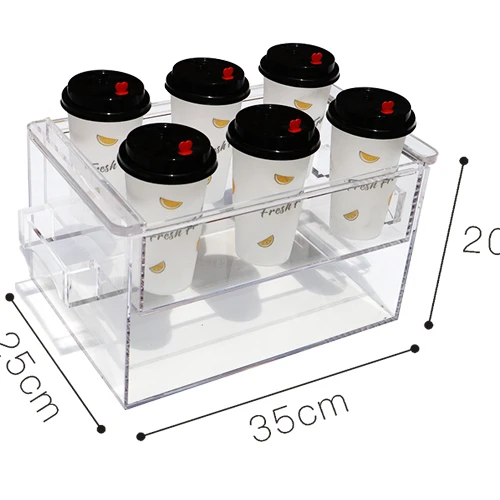 Luminous cold meal drinks desserts three-layer display table bar drinks steps acrylic display stand and table
